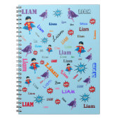 Bam Pow Superheld Word Cloud Name Collage Notitieboek (Voorkant)