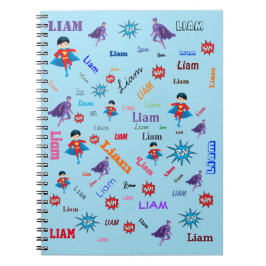 Bam Pow Superheld Word Cloud Name Collage Notitieboek