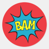 Bam! Ronde Sticker (Voorkant)