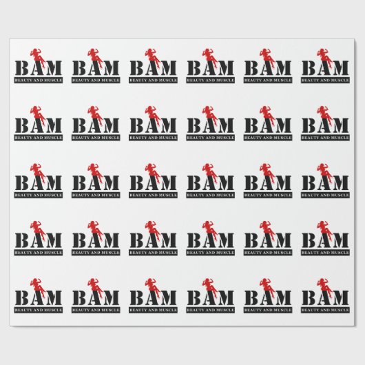 BAM Schoonheid en Spier Bodybuilding Verpakkingsdo Cadeaupapier (Vlak)