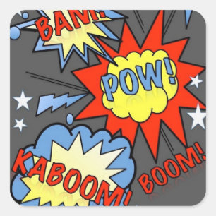 BAM!  strip 2 Vierkante Sticker