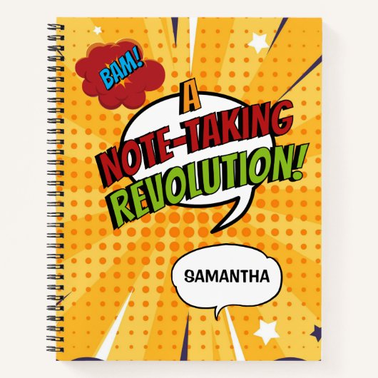 BAM! Strips cool gepersonaliseerd trendy uniek Notitieboek (Voorkant)