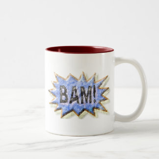 BAM! Verstoord uiterlijk Emeril Apron Tweekleurige Koffiemok