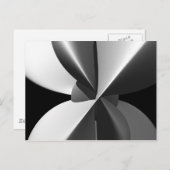 Bam zwart en wit, Abstract fractal Briefkaart (Voorkant / Achterkant)