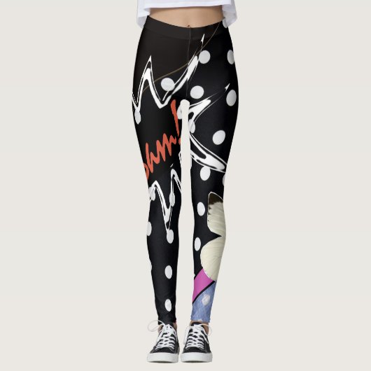 BAM! Zwarte Leggings (Voorkant)
