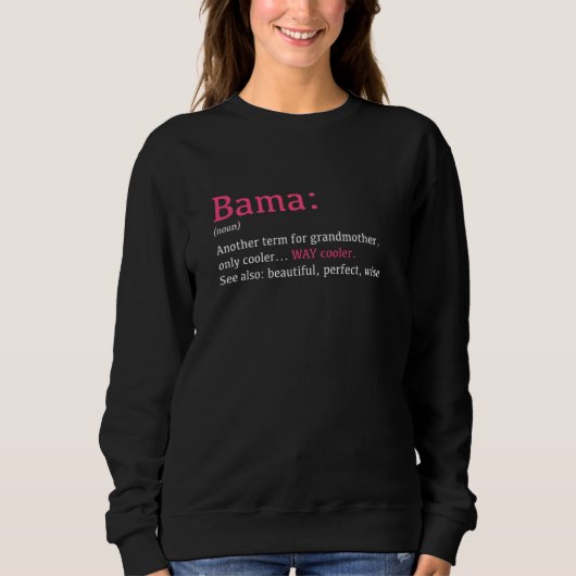 Bama Funny Definition Noun een andere term Trui (Voorkant)