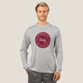 Bama Tide Fitness Gym Workout Crimson Retro Tri-Blend Shirt (Voorkant)