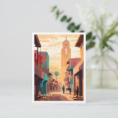 Bamako Mali Afrika Kunst Vintage Reizen Illustrati Briefkaart (Staand voorkant)