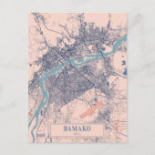 Bamako Mali Breezy City Map Travel Briefkaart (Voorkant)