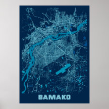 Bamako - Mali Peace City Map