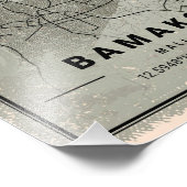 Bamako map print poster canvas | Mali (Hoek)