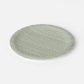 Bamanko Dotted Striped Mudcloth Pattern Sage Green Papieren Bordje (Gekanteld)