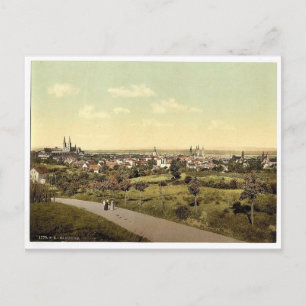 Bamberg, algemeen uitzicht, Beieren, Duitsland  P Briefkaart