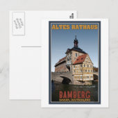 Bamberg - Altes Rathaus Portrait Briefkaart (Voorkant / Achterkant)