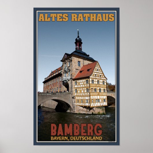 Bamberg - Altes Rathaus Portrait Poster (Voorkant)