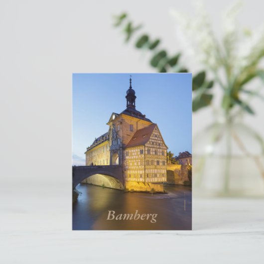 Bamberg-avond Briefkaart (Staand voorkant)