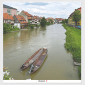 Bamberg Beieren Regnitz Rivier Schilder Effect Kun Sticker (Vel)