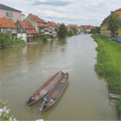 Bamberg Beieren Regnitz Rivier Schilder Effect Kun Sticker (Voorkant)