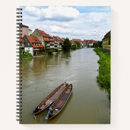 Bamberg Beieren Regnitz-rivier Schildering Effect  Notitieboek (Voorkant)
