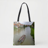 Bamberg Beieren Regnitz-rivier Schildering Effect Tote Bag (Voorkant)
