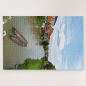 Bamberg Beieren Regnitz-rivier Schilderingseffect Legpuzzel (Horizontaal)