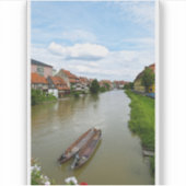Bamberg Beieren Regnitz-rivier Schilderingseffect Sticker (Voorkant)