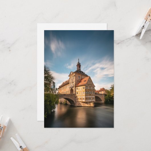 Bamberg Duitsland Kaart (Voorkant / Achterkant in situ)