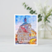 Bamberg Duitsland Travel Place Waterverf Briefkaart (Staand voorkant)