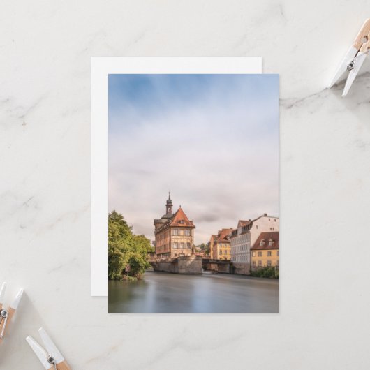 Bamberg Germany Foto Kaart (Voorkant / Achterkant in situ)