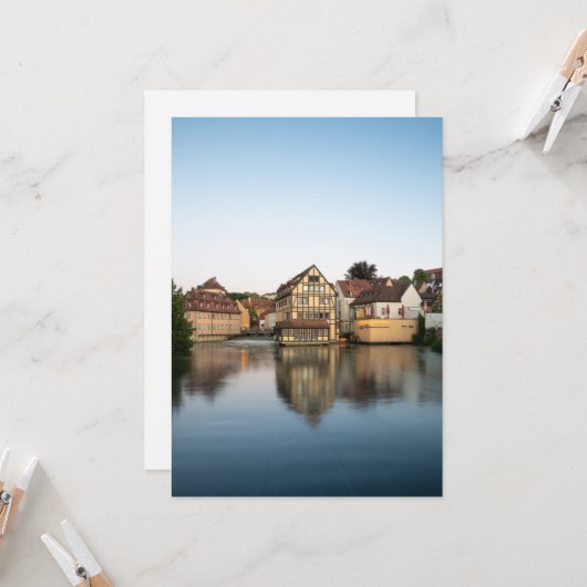 Bamberg Germany Foto Kaart (Voorkant / Achterkant in situ)