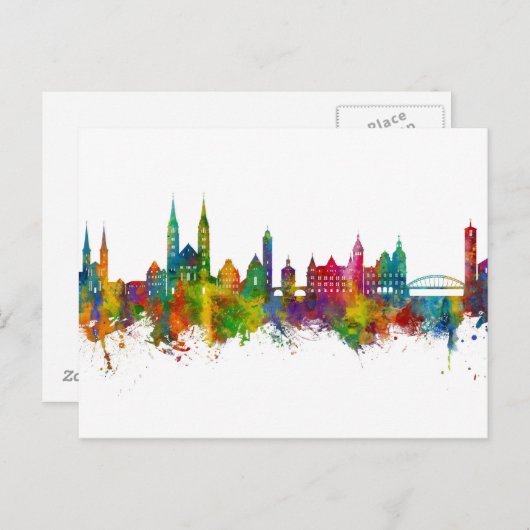 Bamberg Germany Skyline Briefkaart (Voorkant / Achterkant)