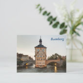 Bamberg Old Town Hall en Obere Bridge Briefkaart