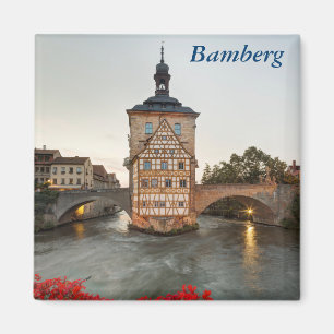 Bamberg Old Town Hall en Obere Bridge Magneet