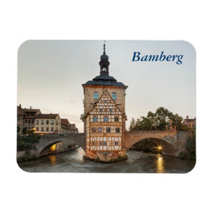 Bamberg Old Town Hall en Obere Bridge Magneet