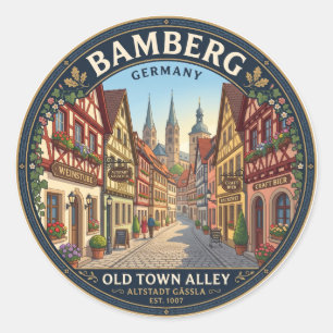 Bamberg Oude Stad Steeg Duitsland Ronde Sticker