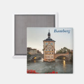 Bamberg Oude Stadhuis en Obere Bridge Magneet (Voorkant / Achterkant)