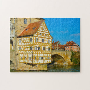 Bamberg Town Hall Fachwerkhaus Duitsland. Jigzaag Legpuzzel