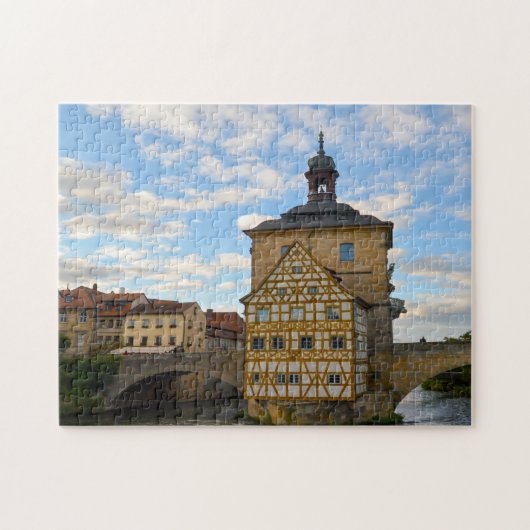 Bamberg Town Hall Fachwerkhaus Duitsland. Legpuzzel (Horizontaal)