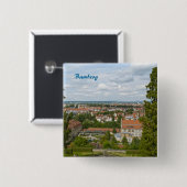 Bamberg Vierkante Button 5,1 Cm (Voorkant /achterkant)