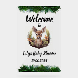 Bambi acrylic Baby shower sign Acryl Bord