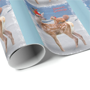 Bambi- en Friends-pakpapier - Kerstmis Cadeaupapier