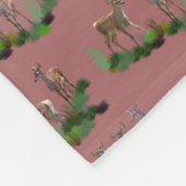 Bambi Meadow Fleece Blanket (Dusty Pink Mix) (Hoek)