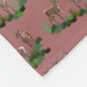 Bambi Meadow Fleece Blanket (Dusty Pink Mix) Deken (Hoek)