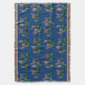 Bambi Meadow Throw Blanket (marine) Deken (Voorkant Verticaal)