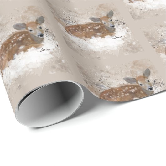 Bambi-Waterverf Cadeaupapier (Rol Hoek)