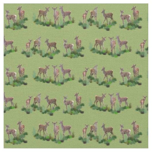 Bambi Weide Stof (Groen) (Close Up)