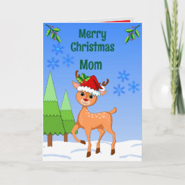 BambiHert Kerst Vouwbare Wenskaart Kaart
