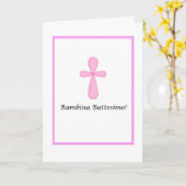 Bambina Battesimo - het Doopsel van het Baby in Kaart (Gele Bloem)