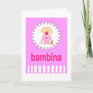 Bambina - het Nieuwe Meisje van het Baby in het Kaart