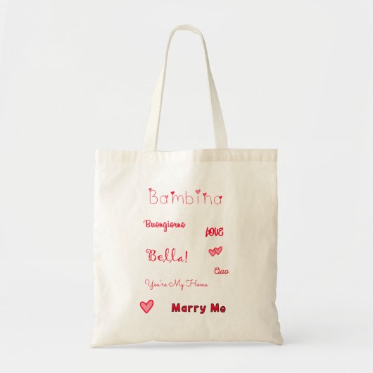 Bambina Love Quottes set Pack Tote Bag (Voorkant)
